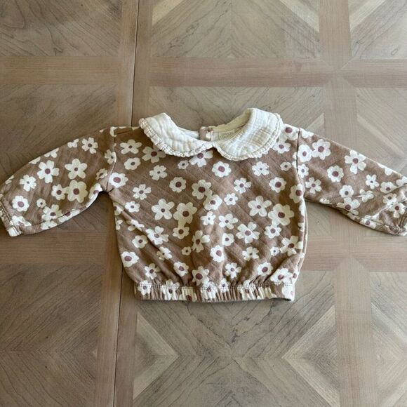 Greyson Collective Boho Floral Collared Sweater Sz 12 M - Picture 1 of 4